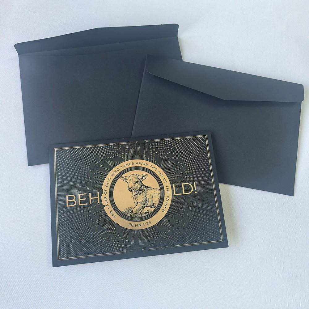 Cartella di cartoline di Natale con busta dal design personalizzato